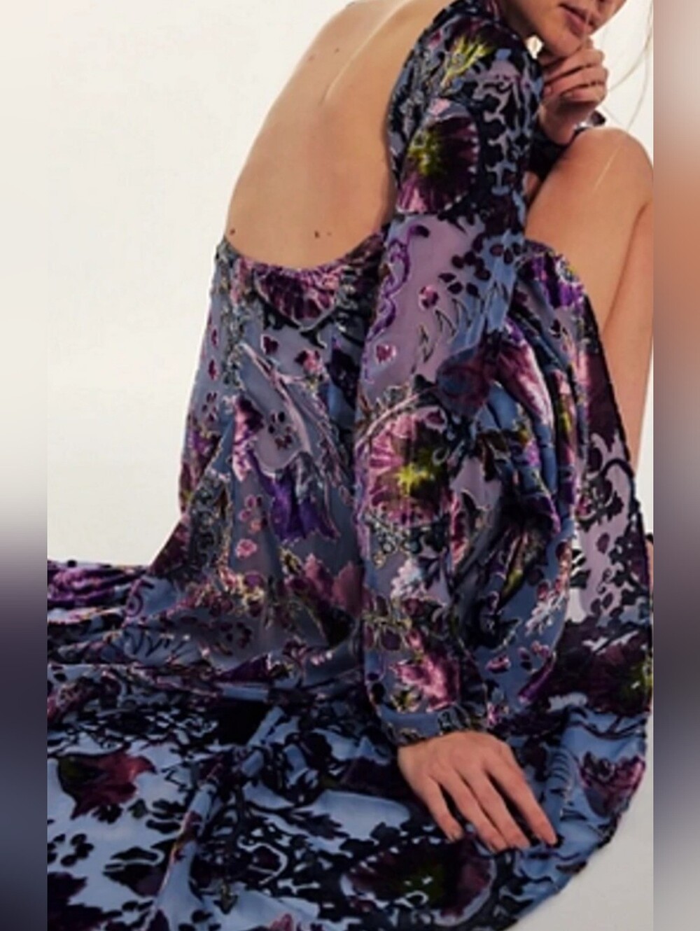 Free People Velvet Open Back Maxi Dress - Picture 4 of 8